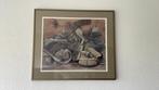Jopie Huisman - schilderij metalen lijst met passe-partout, Ophalen of Verzenden