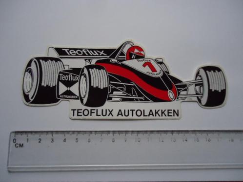 sticker oud TEOFLUX autolak race auto Wagemakers breda retro, Verzamelen, Stickers, Zo goed als nieuw, Bedrijf of Vereniging, Verzenden