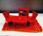 vintage poppenhuis meubels, 5 dellig, jaren 50, Ophalen of Verzenden, Gebruikt, Poppenhuis