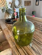 Grote groene glazen antieke gistfles, Ophalen of Verzenden