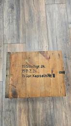 Zeldzame originele Duitse ww2 kist voor M24+onderdelen, Ophalen of Verzenden, Landmacht, Duitsland, Kist of Geocache