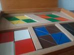 Vintage houten mozaïek kistje leermiddel, Ophalen of Verzenden, Zo goed als nieuw