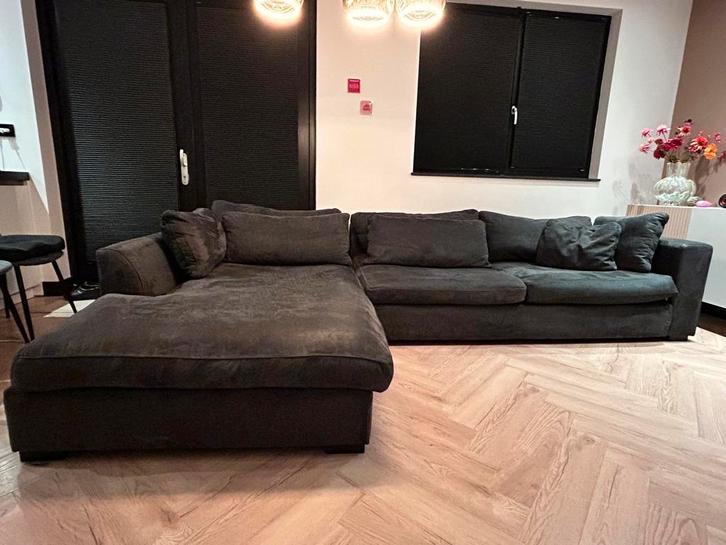 Mooie hoekbank ( woonexpress ), Huis en Inrichting, Banken | Complete zithoeken, Gebruikt, Stof, Ophalen