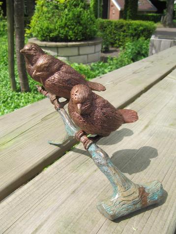 3 VOGELS OP TAK / bronzen beeld / nieuw beschikbaar voor biedingen