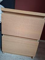 Nachtkastje met 2 lades, Ophalen, Gebruikt, Minder dan 45 cm, Minder dan 55 cm