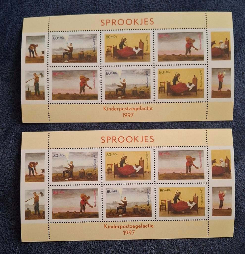 2 Kinderpostzegels 1997 - Sprookjes, Ophalen of Verzenden, Na 1940, Postfris