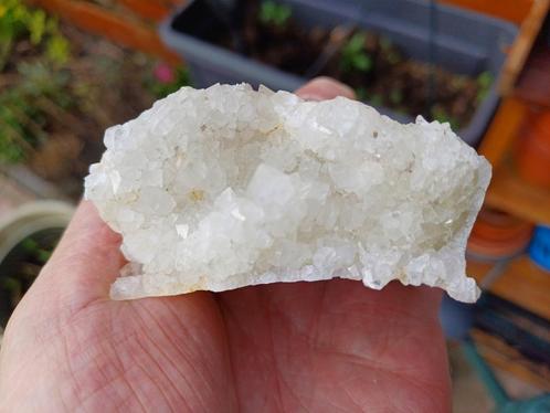 RS16 Kwarts op Bariet Mine de Fontsante Frankrijk #collectie, Verzamelen, Mineralen en Fossielen, Mineraal, Ophalen of Verzenden