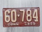 Kentekenplaat 1929 Connecticut USA Nummerplaat Nummerbord, Verzamelen, Ophalen of Verzenden, Gebruikt, Auto's