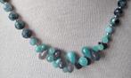 Smaragd Ketting Labradoriet Groen Onyx Zeldzame Stenen, Nieuw, Ophalen of Verzenden, Steen of Mineraal, Met edelsteen