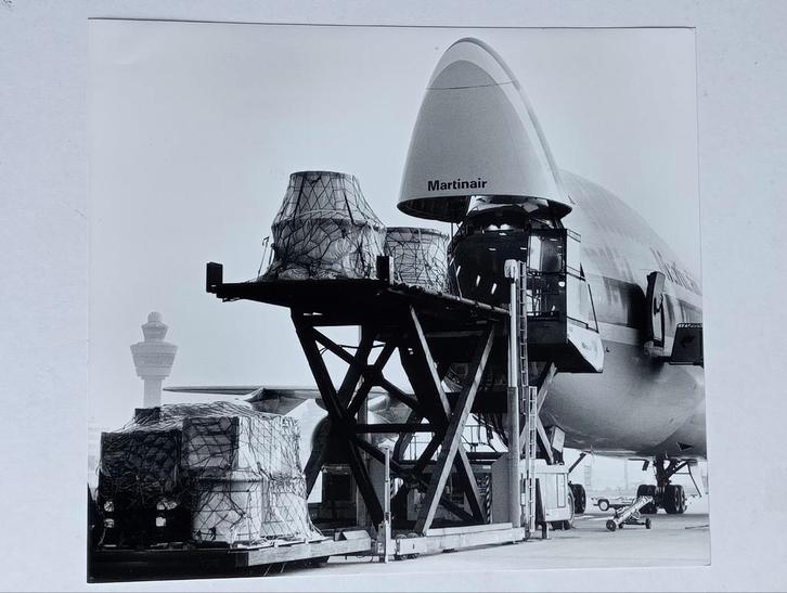Martinair Boeing 747F Foto, Schiphol 1992, Verzamelen, Foto's en Prenten, Gebruikt, Foto, Buitenland, 1980 tot heden, Verzenden