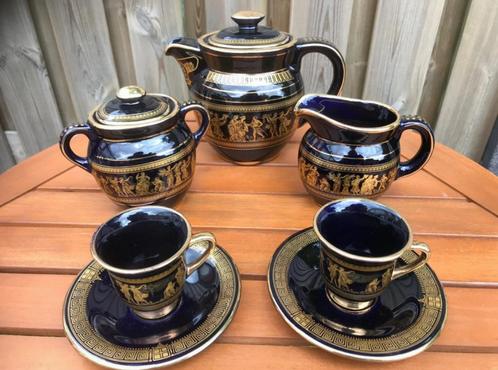Spyropoulos servies / Grieks handgemaakt, Antiek en Kunst, Antiek | Servies compleet, Verzenden