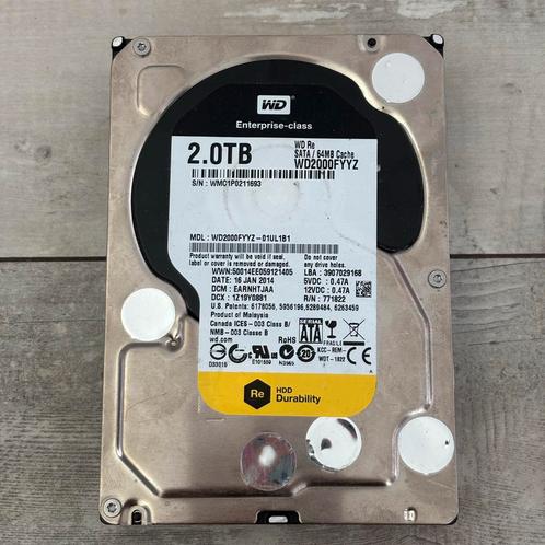 2x WD Re WD2000FYYZ 2TB, Computers en Software, Harde schijven, Gebruikt, Desktop, Ophalen of Verzenden