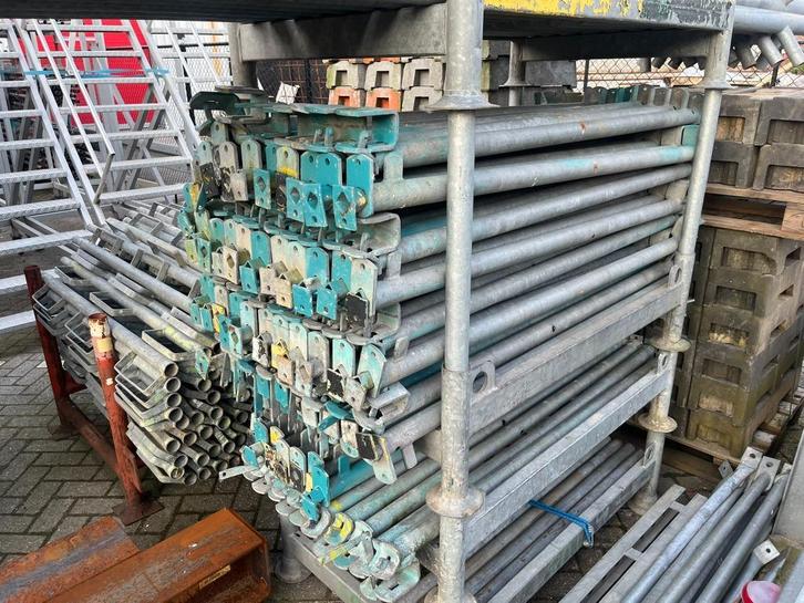 Scafom schuifkorteling/schuif korteling 1.40+0.60M gebruikt, Doe-het-zelf en Verbouw, Steigers, Gebruikt, Overige typen, 5 meter of hoger