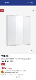 Kledingkast Vedde, kleur wit, Ophalen