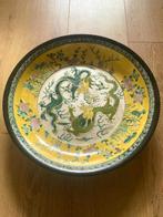 Groot Chinees Sierbord met Draken en Vogels, Antiek en Kunst, Ophalen of Verzenden