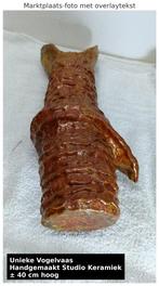 Unieke Vogelvaas – Handgemaakt Studio Keramiek, 40 cm, Huis en Inrichting, Overige kleuren, Aardewerk of Porselein, Ophalen of Verzenden