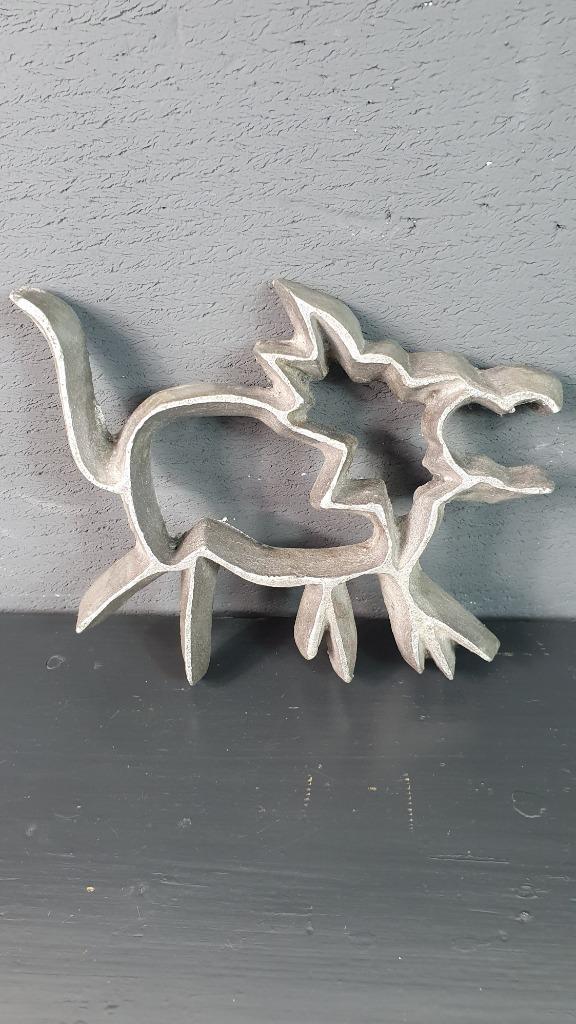 Aluminium onderzetter Hond klein, Teun Kees Design. 7A11, Huis en Inrichting, Woonaccessoires | Onderzetters, Gebruikt, Glas of Kopje