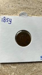 1/2 cent 1859 Willem III, Postzegels en Munten, Munten | Nederland, Ophalen of Verzenden, Koning Willem III, Overige waardes