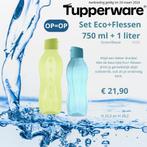 TUPPERWARE ECO fles 1 liter + 750 ml actie 1 + 1 gratis, Nieuw, Ophalen of Verzenden