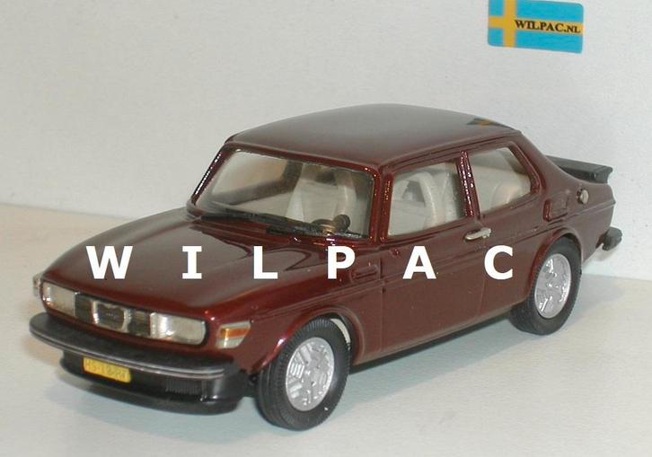 Saab 99. Turbo rood metallic 1:43. Rob Eddie re28 witmetaal., Hobby en Vrije tijd, Modelauto's | 1:43, Zo goed als nieuw, Auto