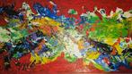 Groot olie werk van Karel Appel, Antiek en Kunst, Kunst | Schilderijen | Klassiek, Ophalen