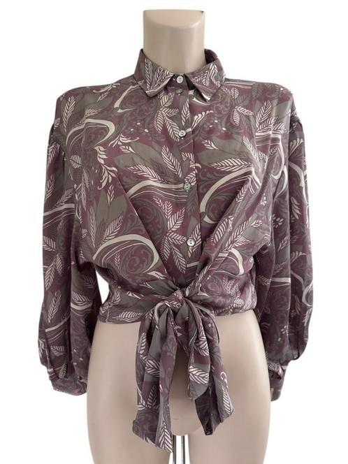 Sissel Edelbo blouse One Size, Kleding | Dames, Blouses en Tunieken, Zo goed als nieuw, Maat 42/44 (L), Bruin, Ophalen of Verzenden