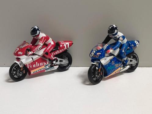 2x Honda NSR 500 - Alberto Puig - MotoGP/GP500, Hobby en Vrije tijd, Modelauto's | 1:24, Zo goed als nieuw, Motor, Overige merken