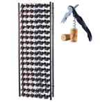 Flessenrek | Wijnrek | 108 flessen | 65x20x180cm | Staal, Huis en Inrichting, Woonaccessoires | Wijnrekken, Nieuw, 25 flessen of meer