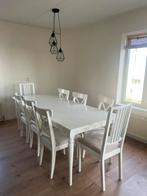 IKEA INGATORP Extendable Dinning Table + 8 INGOLF Chairs, Ophalen, Zo goed als nieuw