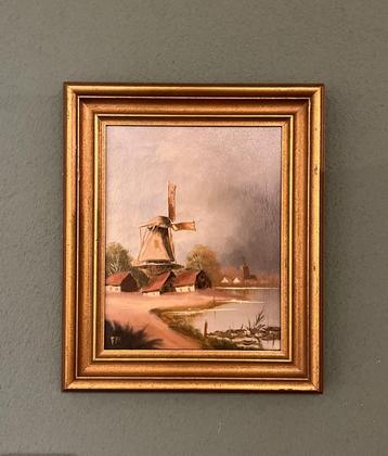 Schilderij molen. Frits Meijer. beschikbaar voor biedingen