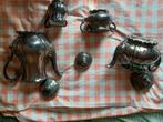 Verzilverde theepot, koffiepot en roomset, Antiek en Kunst, Antiek | Goud en Zilver, Ophalen, Zilver
