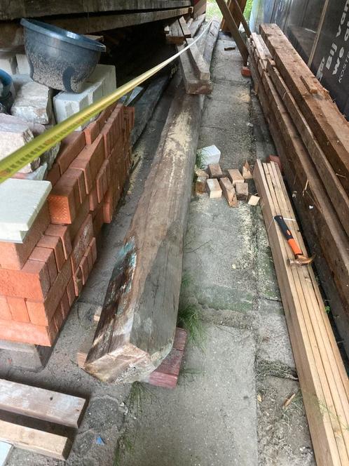 Oude houten gebinten, Doe-het-zelf en Verbouw, Hout en Planken, Gebruikt, Balk, 300 cm of meer, 50 mm of meer, Ophalen