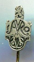 AVRO zwart op zilverkleurig omroep speldje ( V_002 ), Verzamelen, Speldjes, Pins en Buttons, Verzenden, Zo goed als nieuw, Merk