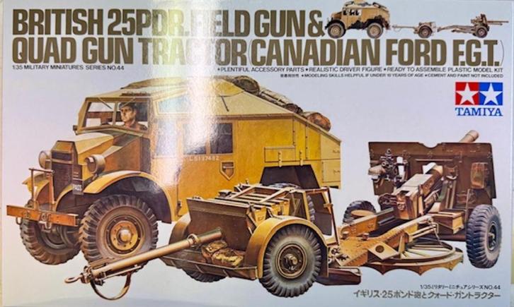Coelianmodels, Tamiya 35044, 25 Pounder & Quad, 1/35 € 32,99, Hobby en Vrije tijd, Modelbouw | Auto's en Voertuigen, Nieuw, Tank
