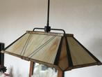 Strakke Tiffany model lees/ biljarttafel lamp, Ophalen, 50 tot 75 cm, Lees/ biljarttafel hanglamp, Glas