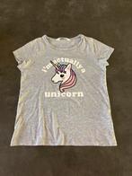 T-shirt grijs met unicorn maat 134-140 H&M, Gebruikt, Meisje, H&M, Ophalen of Verzenden