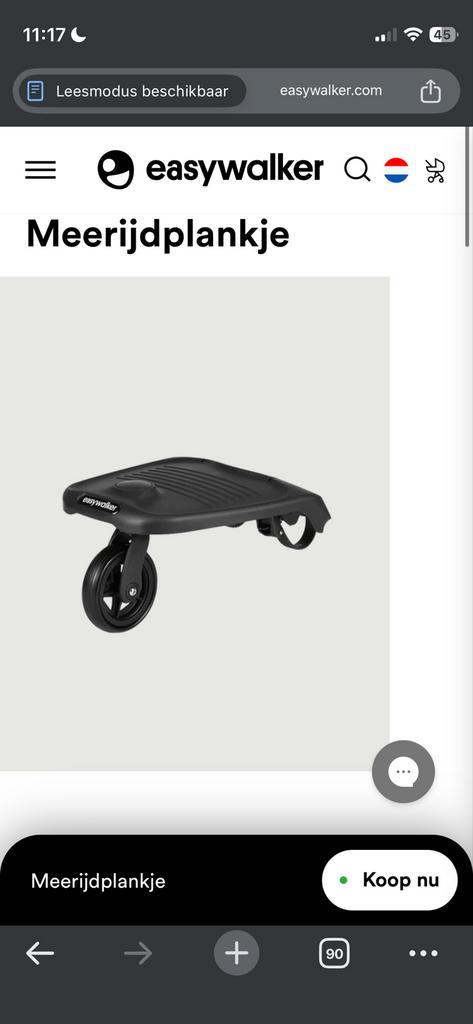 Easywalker Easyboard Meerijdplankje, Kinderen en Baby's, Kinderwagens en Combinaties, Gebruikt, Kinderwagen, Overige merken, Ophalen of Verzenden
