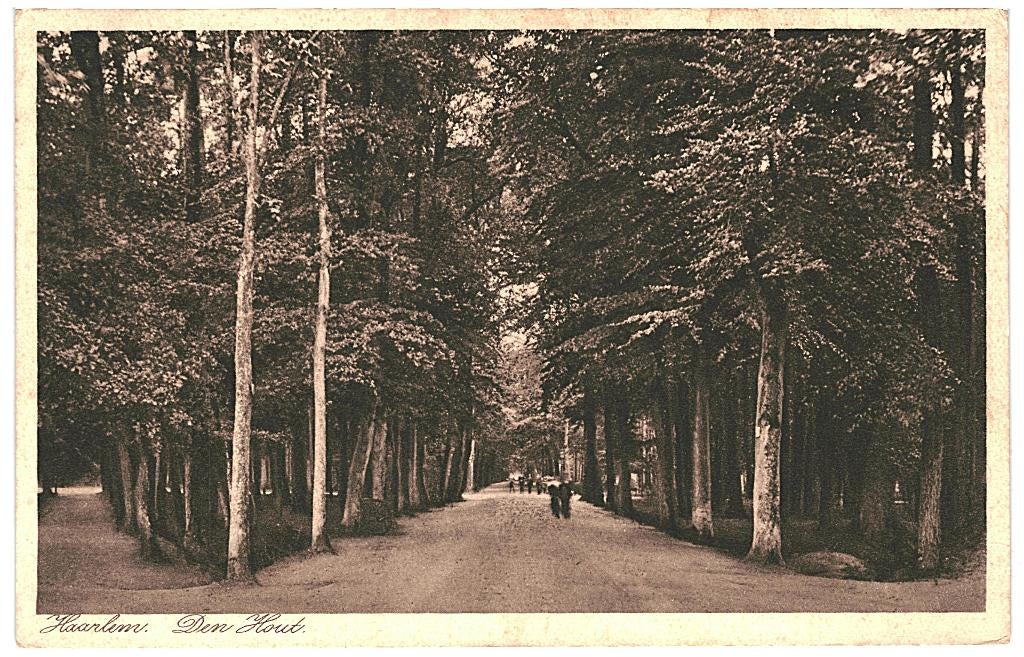 963208 Haarlem Den Hout 1930 Gelopen met postzegel, Verzamelen, Ansichtkaarten | Nederland, Ophalen of Verzenden, 1920 tot 1940