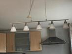 mooie roestvrijstalen plafond lamp met 5 lampjes, Huis en Inrichting, Lampen | Hanglampen, Ophalen, Zo goed als nieuw, Minder dan 50 cm