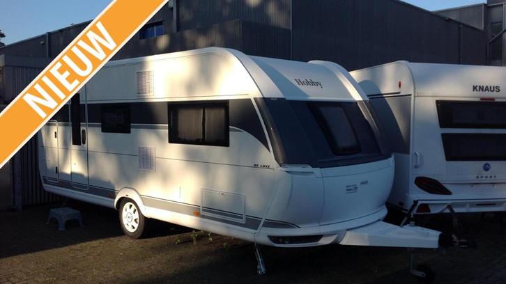 Hobby De Luxe 540 KMFe, Caravans en Kamperen, Caravans, tot en met 6, 1250 - 1500 kg, Treinzit, Hobby, Frans bed, Overige typen