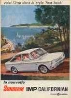 Sunbeam Imp Californian, Rapier, Alpine brochure/auto folder, Ophalen of Verzenden, Overige merken