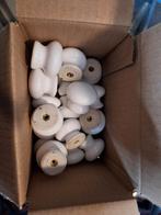 16 porseleinen witte knoppen deurknop ladeknop, Doe-het-zelf en Verbouw, Hang- en Sluitwerk, Ophalen of Verzenden