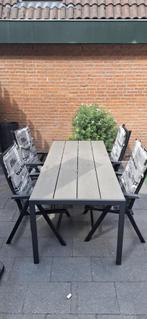 Tuinset met tafel en stoelen incl kussens, Ophalen, 4 zitplaatsen, Kunststof, Zo goed als nieuw