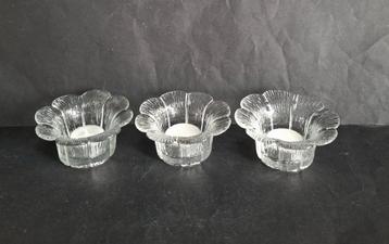 Lasisepät Pertti kallioinen drie vintage sfeerlichthouders.  beschikbaar voor biedingen