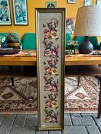 Vintage lange lijst met geborduurde bloemen en vogels, ?, Zo goed als nieuw, ?, ?