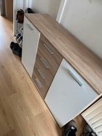 Dressoirkast te koop, Huis en Inrichting, Ophalen, Gebruikt, 100 tot 150 cm, Wit met houtkleur