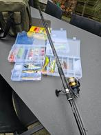 Roofvisset Shimano molen + hengel + kunstaas, Watersport en Boten, Hengelsport | Zeevissen, Ophalen, Zo goed als nieuw, Complete set