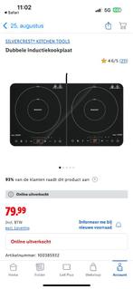 Dubbele inductie kookplaat silvercrest, Witgoed en Apparatuur, Ophalen, 3 kookzones of minder, Zo goed als nieuw, Inductie