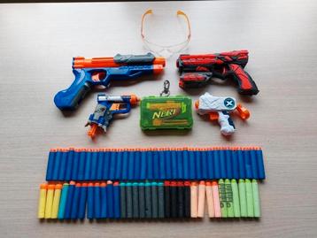 5 x nerf pistool met 70 pijltjes  beschikbaar voor biedingen