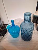 Twee vazen, Ophalen, Blauw, Minder dan 50 cm, Glas